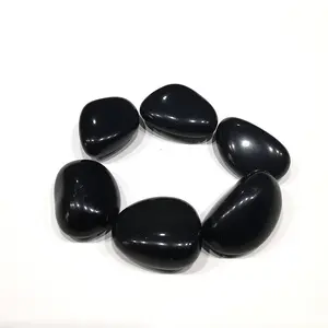 Premium quality Natural Stone Black Obsidian Tumbled Polished Crystal Gemstones available in high quantity at reasonable prices