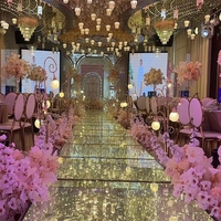 3D miroir Hall coloré Disco scène led scintillant étoilé piste de danse cravate lumières décoration événement équipement fête mariage fournitures