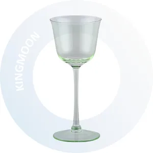 Bicchiere di vino di cristallo verde Champagne vino rosso bicchiere colorato irregolare a gambe alte degustazione di vino alcolico