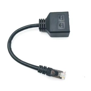 Distributeur de câbles réseau à huit cœurs un point deux adaptateur prolongateur de réseau CAT6 / CAT5 RJ45 simultané <span class=keywords><strong>Internet</strong></span> IPTV broadban - Product Image 4