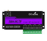 SMS GSM 4G LTE APP Web Remote Controller Relé de 4 canales Interruptor de ENCENDIDO/APAGADO Sensor de humedad de la SM4-WLTETemperature opcional