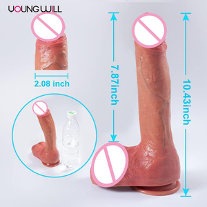 Realistische Dubbele Hardheid Siliconen <span class=keywords><strong>Dildo</strong></span> Met Levensechte Ader Textuur En Zuignap Basis Lichaam Veilig Materiaal Voor Vrouwen <span class=keywords><strong>Dildo</strong></span> - Product Image 4