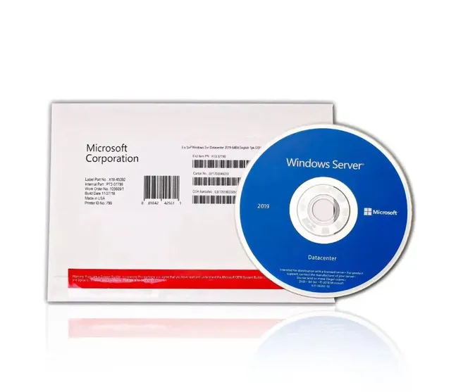 For Server 2019 Datacenter 64bit DVD OEM Online Activation Key 16/24 Cores Lifetime Warranty Networking in Stock
