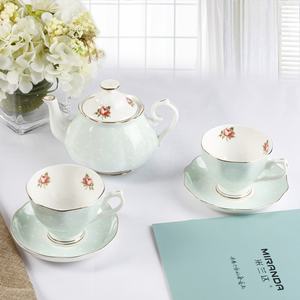 Service à café et thé en céramique doré Palace de luxe de style européen Remise à bas prix pour le thé de l'après-midi - Product Image 3