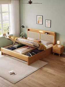 2025 <span class=keywords><strong>pas</strong></span> <span class=keywords><strong>cher</strong></span> en gros meubles <span class=keywords><strong>de</strong></span> chambre à coucher en <span class=keywords><strong>bois</strong></span> <span class=keywords><strong>de</strong></span> chêne nordique avec <span class=keywords><strong>tête</strong></span> <span class=keywords><strong>de</strong></span> <span class=keywords><strong>lit</strong></span> en rotin avec veilleuse <span class=keywords><strong>lit</strong></span> <span class=keywords><strong>de</strong></span> rangement en <span class=keywords><strong>bois</strong></span> - Product Image 3