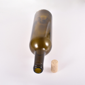 Bouteille en verre de vin rouge <span class=keywords><strong>bordeaux</strong></span> exquis de style classique 750ml 25oz avec bouchons pour cave - Product Image 4