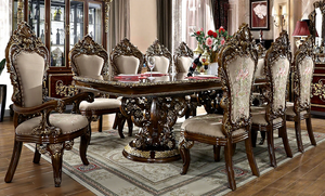 Compre Muebles de Comedor Hechos a Mano con Acabado Marrón, Muebles de Comedor Personalizados en Madera de Teca Sólida, Muebles de Comedor para 8 Personas en Oferta en el Reino Unido - Product Image 2