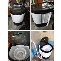 Mini-lave-linge électrique portable pour la maison, 4,5 kg, semi-automatique, pour laver les sous-vêtements et les chaussettes, utilisation hôtelière