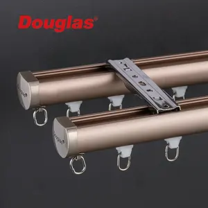 Douglas Ceiling Wall Installation Double Curtain Track Custom Size Eco-friendly Square Double Track For Dining Room Hotels