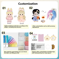 Personnalisation sans MOQ : Figurines en peluche Kpop avec vêtements amovibles, 10cm, 20cm, 30cm, Poupées en coton Nui Anime personnalisées