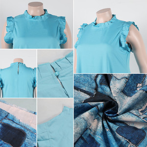 Srs10292 Mới Thời Trang Thanh Lịch Mùa Hè Ăn Mặc Lỏng A-Line Không Tay In Dài Ăn Mặc Phụ Nữ Maxi Dress - Product Image 6