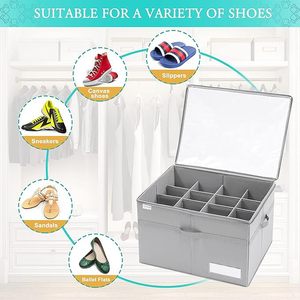 Linen Vải Lưu Trữ Hộp Cube Tủ Công Suất Lớn 3-Hai Lớp Có Thể Gập Lại Đồ Lót Ngăn Kéo Tổ Chức Hình Chữ Nhật 300D - Product Image 2