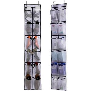 <b>Large</b> 12-Pocket <b>Square</b> Fabric Storage Organizer Bag Eco-Friendly Over-The-Door Foldable Hanging Shoe Sundries Custom Transparent - Product Image 2