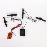 4 1 16 LED Slim, télécommande sans fil, lumière stroboscopique pour calandre de voiture, lumière d'avertissement clignotante à clipser, étanche IP65, 12V, compatible universel