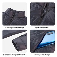 Blouson Bomber Léger Personnalisé pour Usine de Confection, Hiver, Anti-froid, Coupe-vent, Col Montant, Doublure Technique
