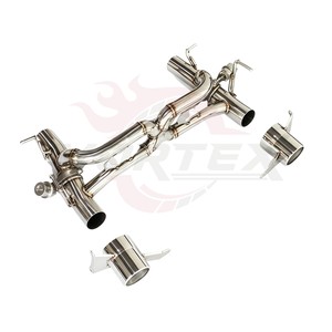 Vortex SS304 Valved Rear Muffler <b>Exhaust</b> for Ferrari 488 GTB Spider 3.9T V8 Engine X-Pipe Direct Fit - Product Image 5