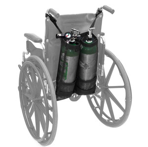 Medical Oxygen Cylinder Hanging Bag with Wheels <b>Double</b> Bottle <b>Storage</b> for Wheelchair for Rehabilitation Therapy Supplies - Product Image 5