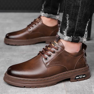 Zapatos Casuales de Hombre con Cordones, Punta Cuadrada, Ligeros, Transpirables y Antideslizantes, Estilo Británico, de Caña Baja, con Cierre Abierto, Novedad Primavera 2026 - Product Image 3