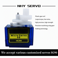 Moteur servo numérique micro SG90 sans noyau 9g, rotation à 180 degrés, engrenage en plastique pour avion RC, hélicoptère, drone, robot pour le bricolage