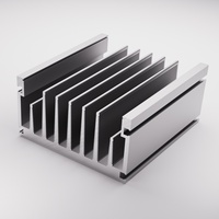 Profilé en aluminium Extrusion Insert flexible Empilé Aileron plié Peltier Amplificateur de puissance Dissipateur thermique Radiateur Coupe Cintrage