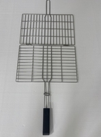 Vente directe usine – Outils de barbecue portables en métal pour feu de camp, résistants à la chaleur et à la corrosion, filet carré épaissi