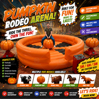 Manège commercial gonflable mécanique en forme de citrouille avec tapis de saut sécurisé pour fêtes foraines, Halloween et événements extérieurs