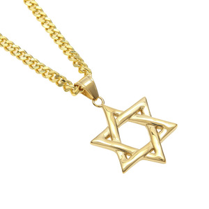 Collana con Stella di David in Acciaio Inossidabile per Uomo, Ciondolo con Simbolo Religioso, Idea Regalo - Product Image 2