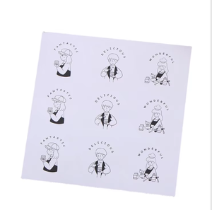 Rotolo stampato personalizzato di alta qualità colore <span class=keywords><strong>nero</strong></span> <span class=keywords><strong>bianco</strong></span> rosa Logo adesivo adesivo in carta per bevande alimentari - Product Image 1