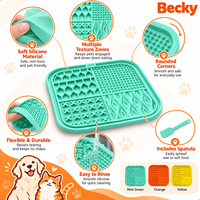 Tapis de léchage pour animaux de compagnie en silicone couleur personnalisée avec ventouse, bol anti-étouffement à alimentation lente, tapis de léchage pour chien, bols d'alimentation lente pour chien
