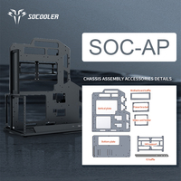 Socooler SOC-AP Offre Spéciale Tour d'ordinateur complète pour joueurs ATX Rack avec refroidissement par eau pour joueurs PC