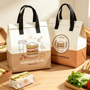 Bolsas Aislantes No Tejidas al por Mayor Directo de Fábrica con Logotipo Impreso Personalizado, Impermeables y Portátiles para Empaque de Comida para Llevar - Product Image 1