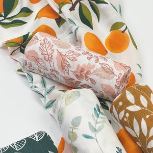 Impresión personalizada 70 bambú 30 algodón orgánico 2 <span class=keywords><strong>4</strong></span> 6 capas muselina cuadrados edredón ropa de cama de bebé envoltura Babi muselina Swaddle mantas de bebé - Product Image 3