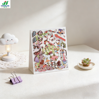 Autocollants décoratifs Kawaii en PET, auto-adhésifs, vernis brillant, découpés, lavables, formes personnalisées, pour scrapbooking