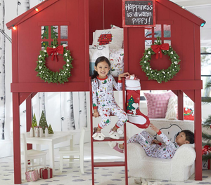 Lit superposé pour enfants en forme de maison dans les arbres avec barrière de sécurité, lit château multifonctionnel, mobilier enfant - Product Image 6