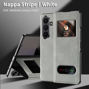 Étui portefeuille en cuir avec double fenêtre et support pour <span class=keywords><strong>Samsung</strong></span> Galaxy Z Fold 7 6 5 2, compatible avec <span class=keywords><strong>Samsung</strong></span> Galaxy Z Fold 4 3 - Product Image 6