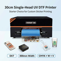 Imprimante DTF UV numérique à transfert à froid avancée pour films AB, largeur 30 cm, machine professionnelle de fabrication d'autocollants de logo, automatique et multi-usages