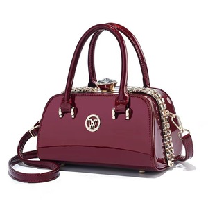 Nouveau <span class=keywords><strong>Sac</strong></span> à Main Multifonctionnel pour Femme en PU Brillant Orné de Paillettes et de Diamants, Forme Oreiller, Fermeture à Fermoir, <span class=keywords><strong>Petit</strong></span> <span class=keywords><strong>Sac</strong></span> Textile <span class=keywords><strong>Rouge</strong></span> pour Dîner - Product Image 1