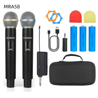 Système de microphone sans fil professionnel MRA58, récepteur rechargeable, micro portable, portée de 100 pieds, avec étui de transport pour karaoké
