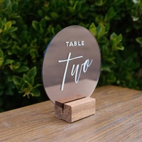 Décorations de Table de réception de mariage supports personnalisés demi-cercle vierge en acrylique transparent numéros de Table de mariage signes
