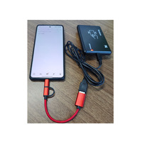 Lector de Tarjetas Inteligentes sin Contacto NFC USB para Windows y Android, Material ABS, Lector RFID 13.56 con Soporte para Protocolo ISO 14443A