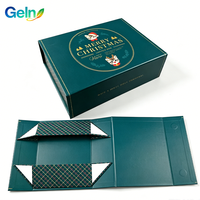 Scatola Regalo Personalizzata Pieghevole Magnetica in Cartone Rigido Riciclabile a Forma di Libro con Stampa a Caldo Oro, Portatile per Confezioni Regalo di Natale e Prodotti Skincare
