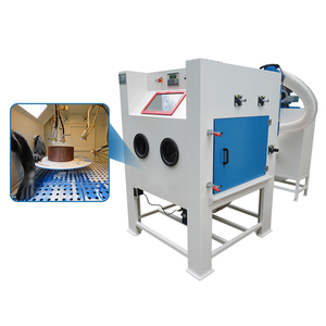 Cabina de arenado automática con plataforma giratoria para la eliminación de óxido de metal - Product Image 1