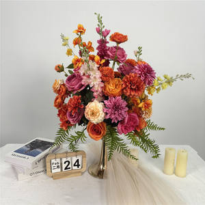 Bola de flores rosas de seda artificial personalizada para decoración de mesas de boda, centros de mesa, decoraciones, bola de flores de rosa - Product Image 1