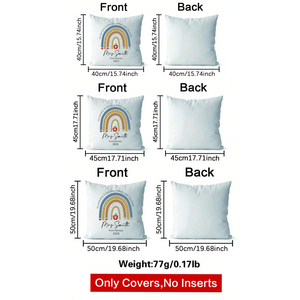 <strong>Personalised</strong> Nordic Plain Rainbow Pillow Case Custom Name <strong>Cushion</strong> <strong>Cover</strong> Thank You Helping Me Shine Teacher Appreciation Gifts - Product Image 2