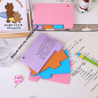 Blocs-notes autocollants à feuilles mobiles, codés par couleur, pour classification de fiches indexées, avec pages intérieures horizontales, pour messages, de style américain transfrontalier