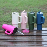 Gobelets isothermes pliables en acier inoxydable à double paroi de 30 oz, sans BPA, anti-déversement, avec paille, gravés, personnalisables avec logo, 9 couleurs, vente en gros
