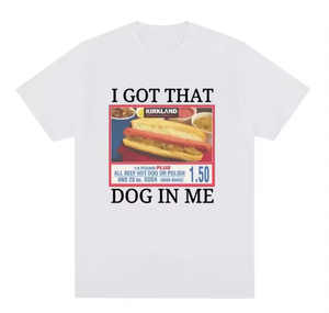 Camiseta con Estampado Gráfico de Manga Corta con Estilo, Camiseta Divertida con el Meme de Hot Dog de Kirkland, Camiseta Vintage para Hombre y Mujer - Product Image 5
