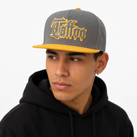 Gorra Snapback Personalizable de 5 Paneles, Tela Twill, Visera Curva Plana, Logotipo con Bordado 3D, Unisex, Vintage, Transpirable, con Diseño de Puntos