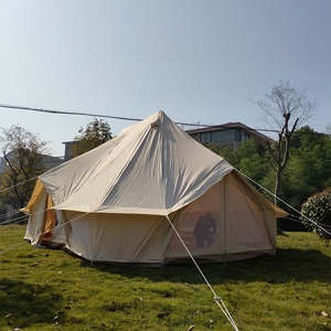 Grande tenda da campeggio in tela di cotone impermeabile all'aperto per eventi Festival Glamping tenda yurta per <span class=keywords><strong>10</strong></span> ~ 12 persone - Product Image 3