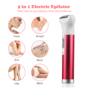 <span class=keywords><strong>Épilateur</strong></span> électrique rechargeable, rasoir pour <span class=keywords><strong>femme</strong></span>, visage, <span class=keywords><strong>nez</strong></span>, sourcils, corps, tondeuse à poils, épilation pour femmes, 5 en 1, épilation pour femmes - Product Image 3